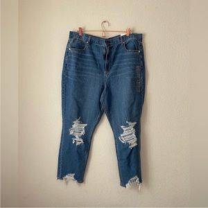 American Eagle Mom Jean - Classic Vintage Destroy - Regular High Rise